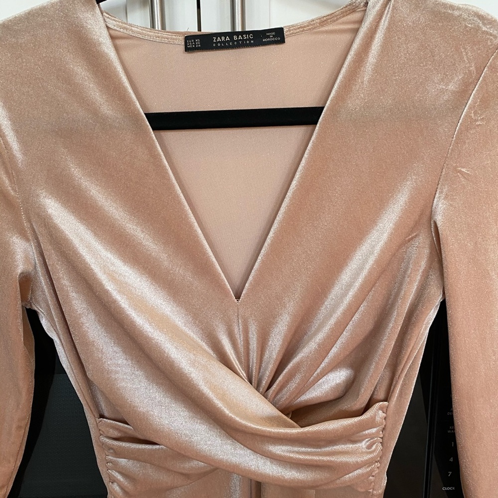 Velvet beige Dress